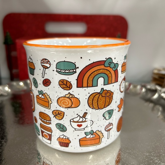 New Hello Kitty Pumpkin Fall Treats Sparkly Ceramic Mug🎃 - Picture 4 of 5